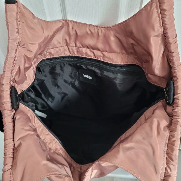 Indigo work to weekend duffle / tote bag, nylon, Mauve pink - Picture 6 of 9